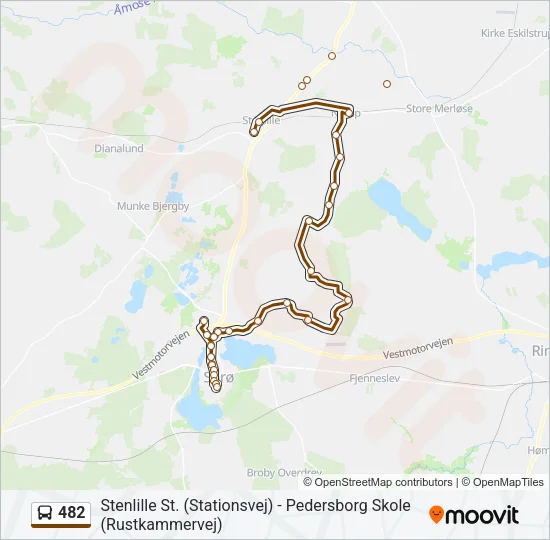 482 Bus Line Map