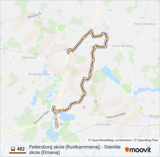 482 bus Line Map