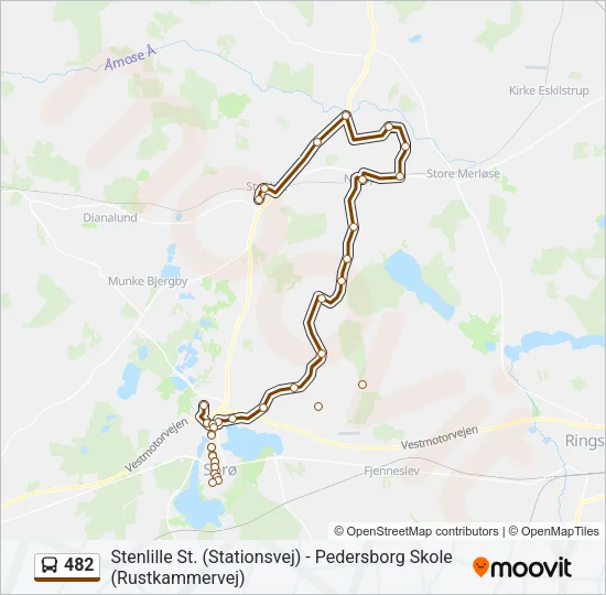 482 Bus Line Map