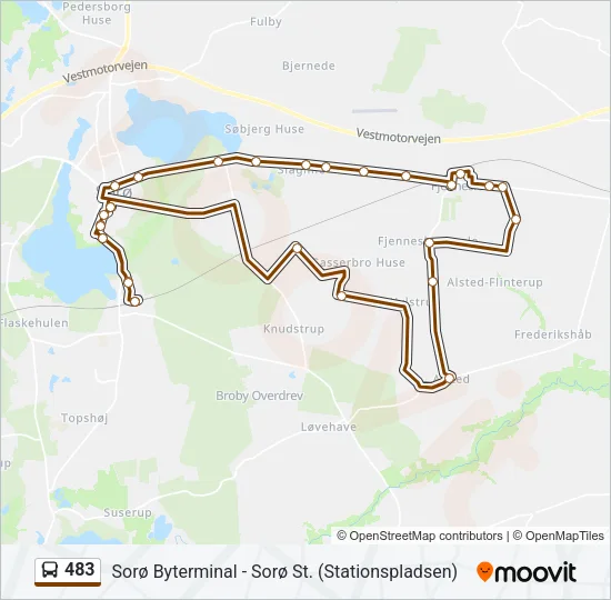 483 Bus Line Map