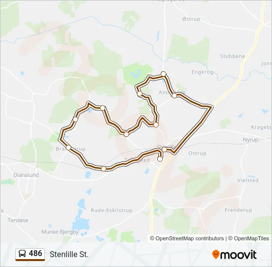 486 Bus Line Map