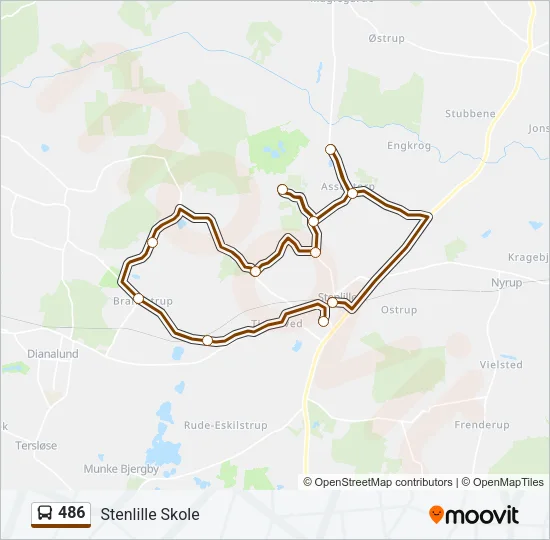 486 Bus Line Map