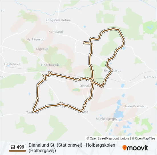 499 Bus Line Map