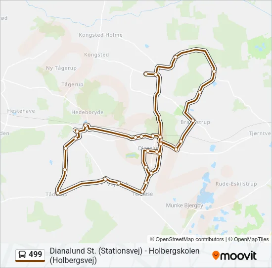499 Bus Line Map