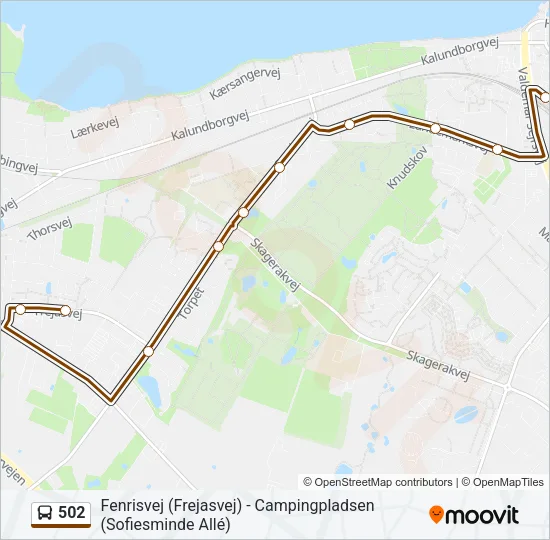 502 Bus Line Map