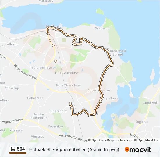 504 Bus Line Map