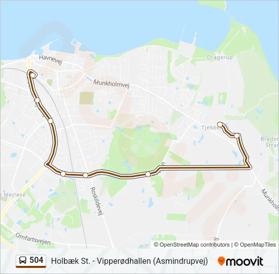 504 Bus Line Map