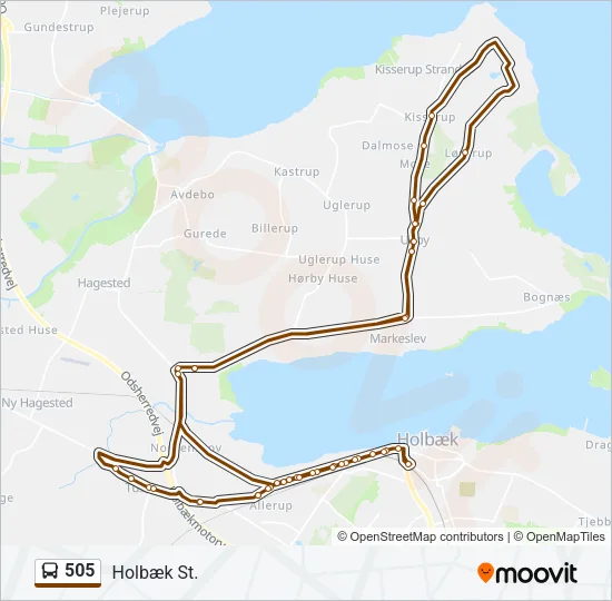 505 Bus Line Map