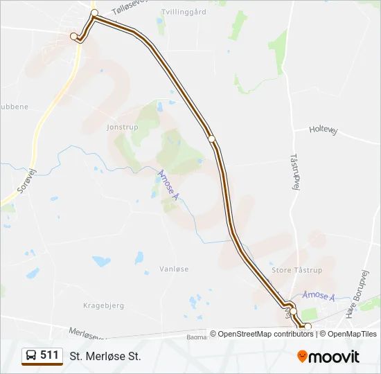511 Bus Line Map