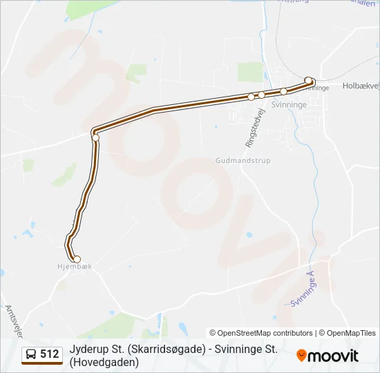 512 Bus Line Map