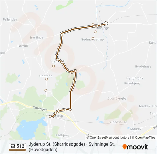 512 Bus Line Map