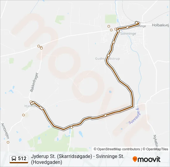 512 Bus Line Map