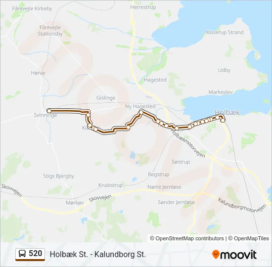 520 Bus Line Map