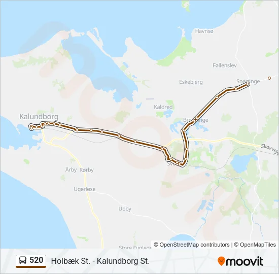 520 Bus Line Map