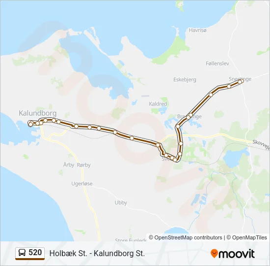 520 Bus Line Map