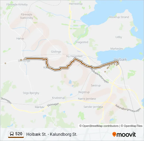 520 Bus Line Map
