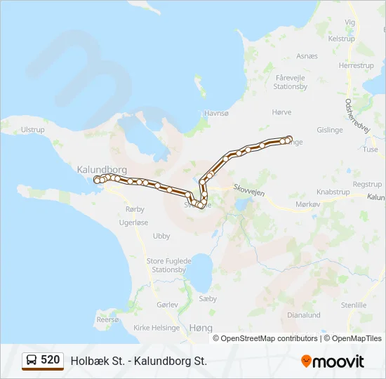 520 Bus Line Map