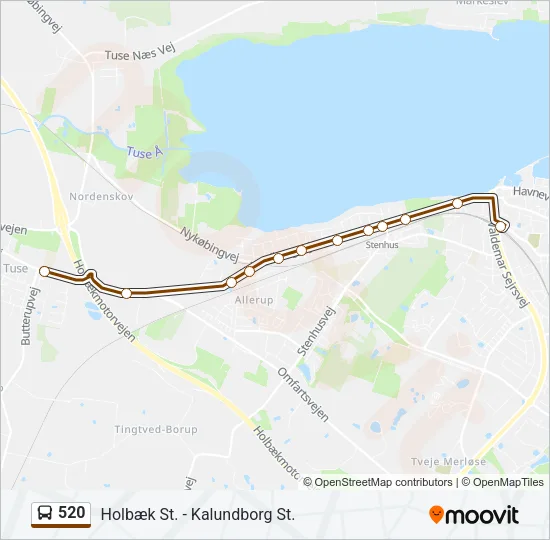 520 Bus Line Map