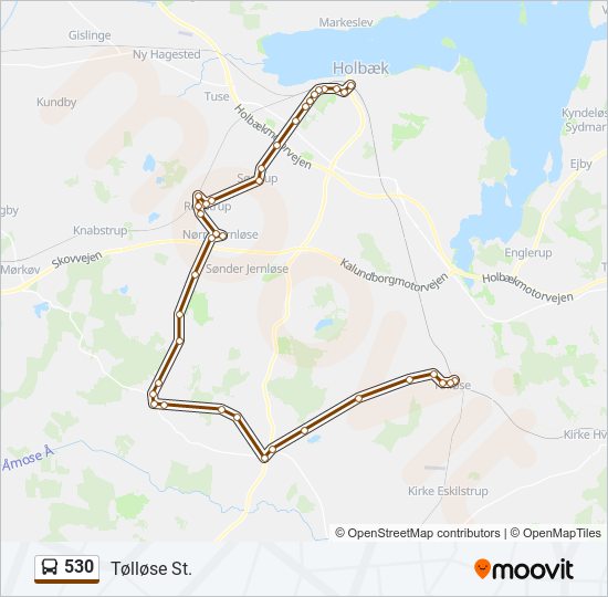 530 bus Line Map