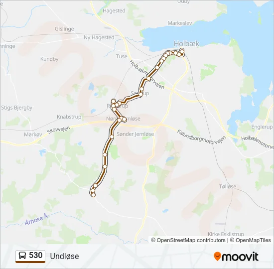 530 Bus Line Map