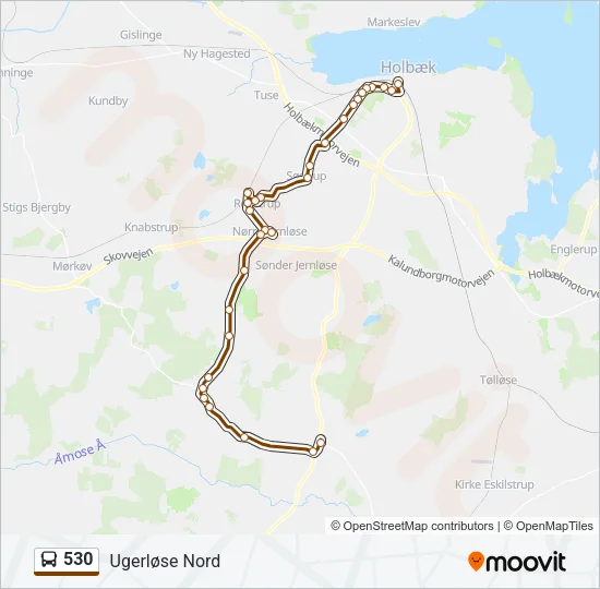 530 Bus Line Map