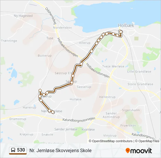 530 Bus Line Map