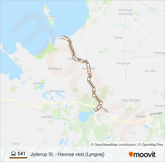 541 Bus Line Map