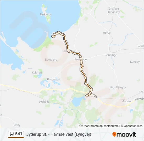 541 Bus Line Map