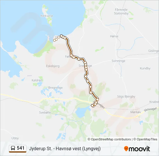 541 Bus Line Map