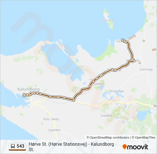 543 Bus Line Map