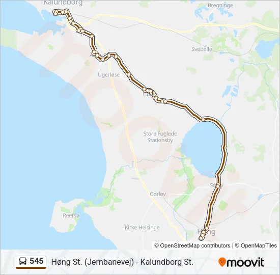 545 Bus Line Map