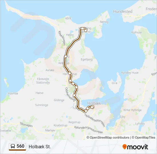 560 Bus Line Map