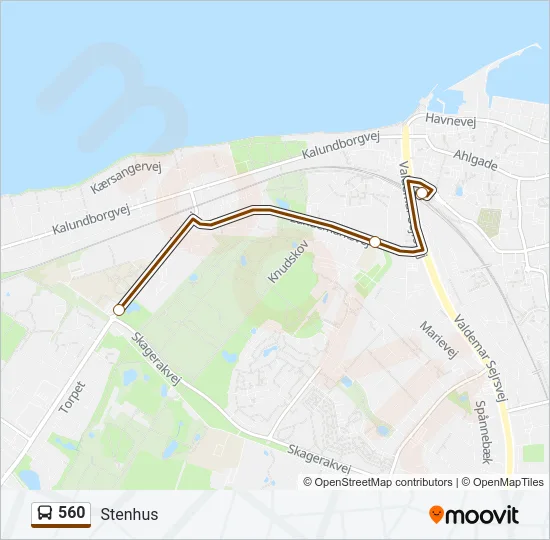 560 Bus Line Map