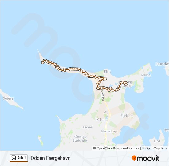 561 bus Line Map