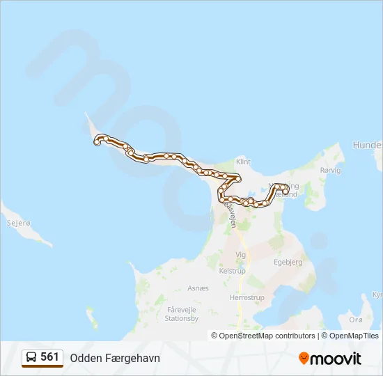561 Bus Line Map