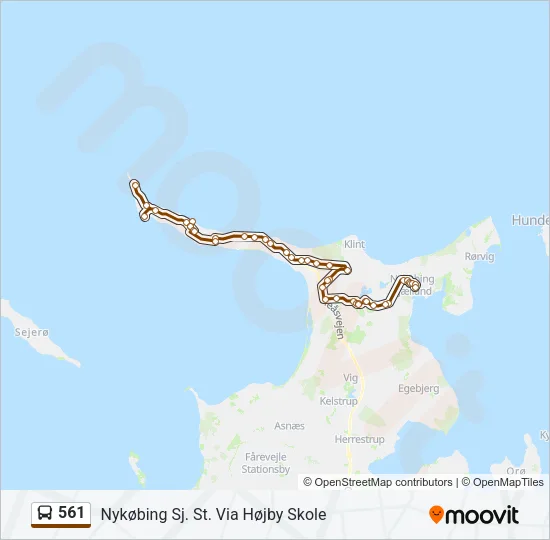 561 Bus Line Map