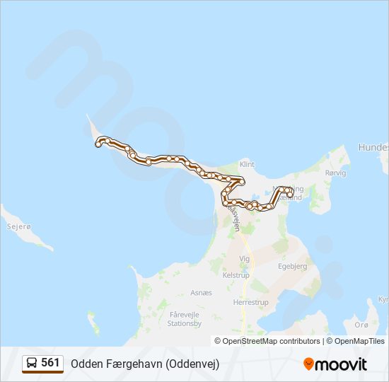 561 bus Line Map