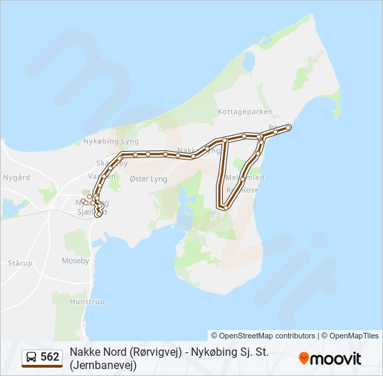 562 bus Line Map