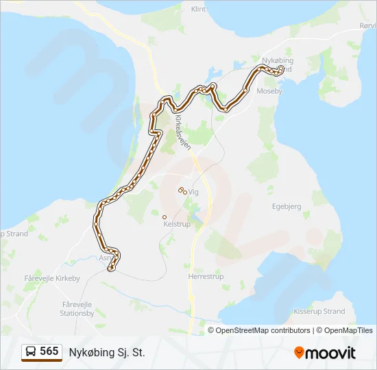 565 Bus Line Map