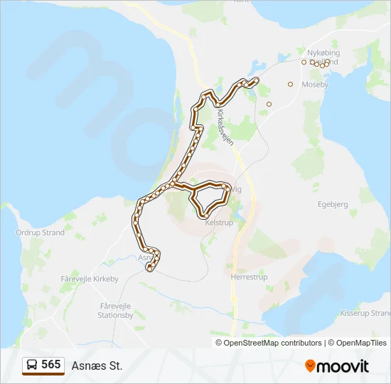 565 Bus Line Map