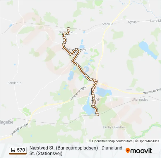570 Bus Line Map