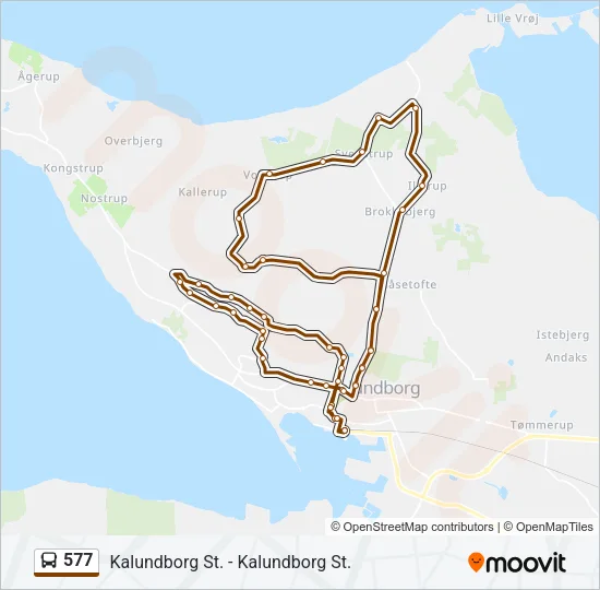 577 Bus Line Map