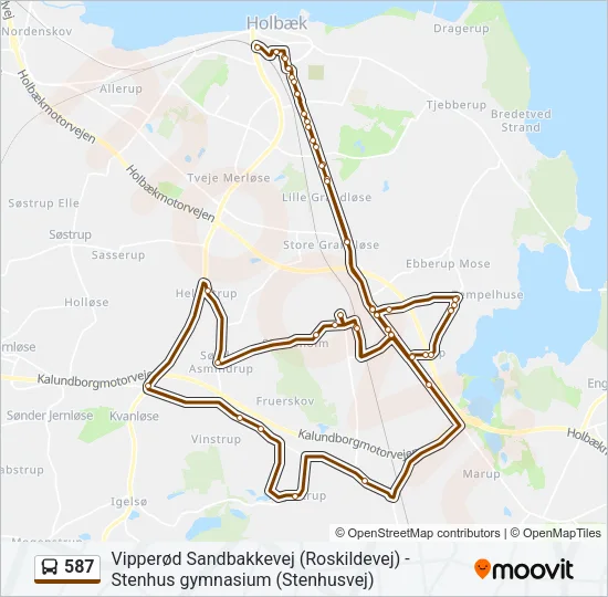 587 Bus Line Map