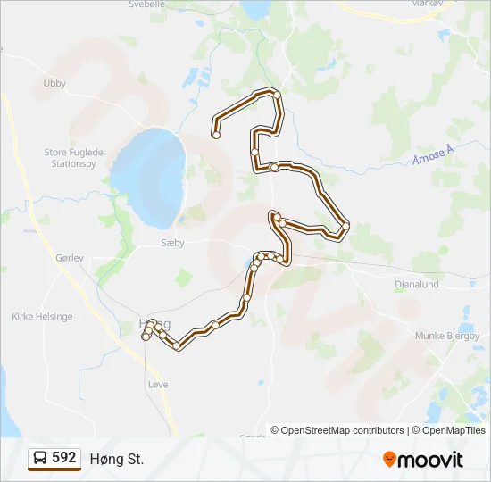 592 Bus Line Map