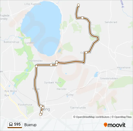 595 Bus Line Map