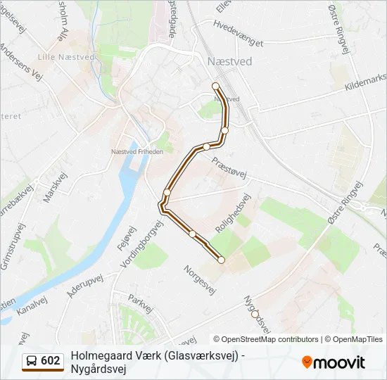 602 Bus Line Map