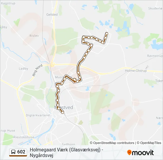 602 Bus Line Map