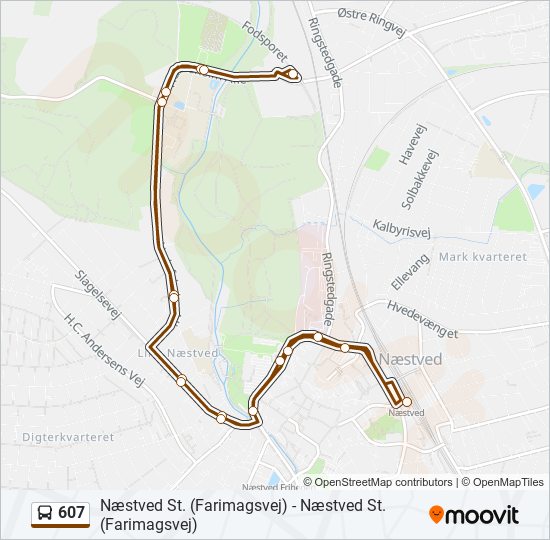 607 bus Line Map