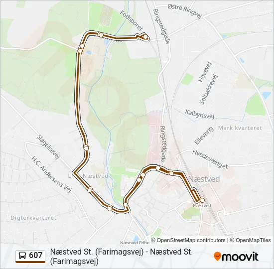 607 Bus Line Map