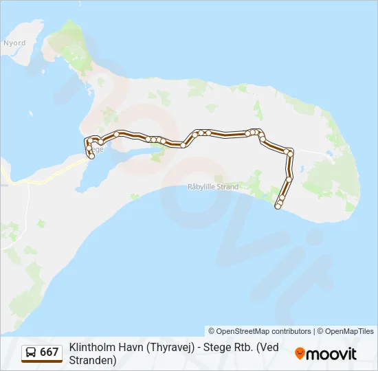 667 Bus Line Map